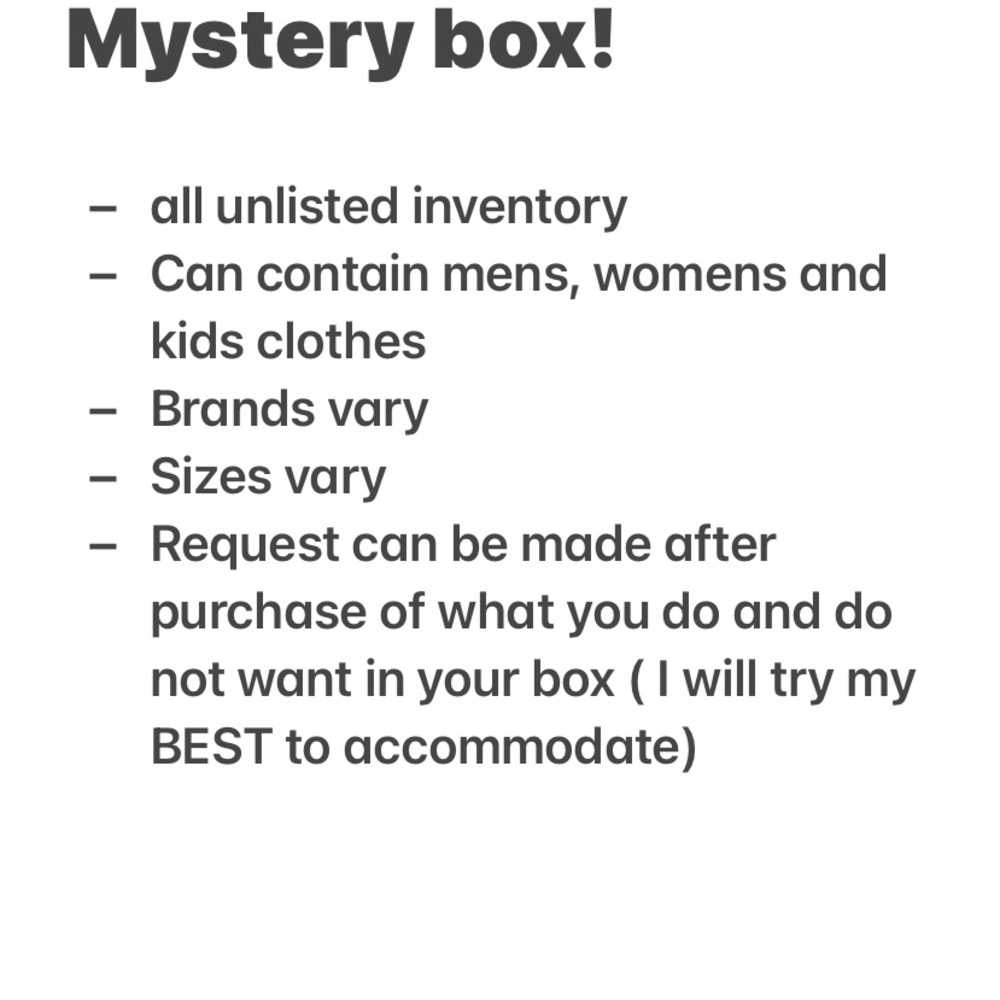 Mystery box! Women’s, men’s and kids unlisted invenotry - Picture 2 of 2